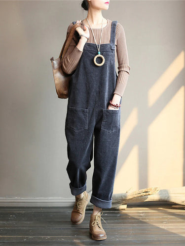 Drune | Samt Jumpsuit mit weiten Beinen | Stilvolles und bequemes Design