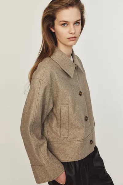 Drune | Kragen Wollfilzjacke