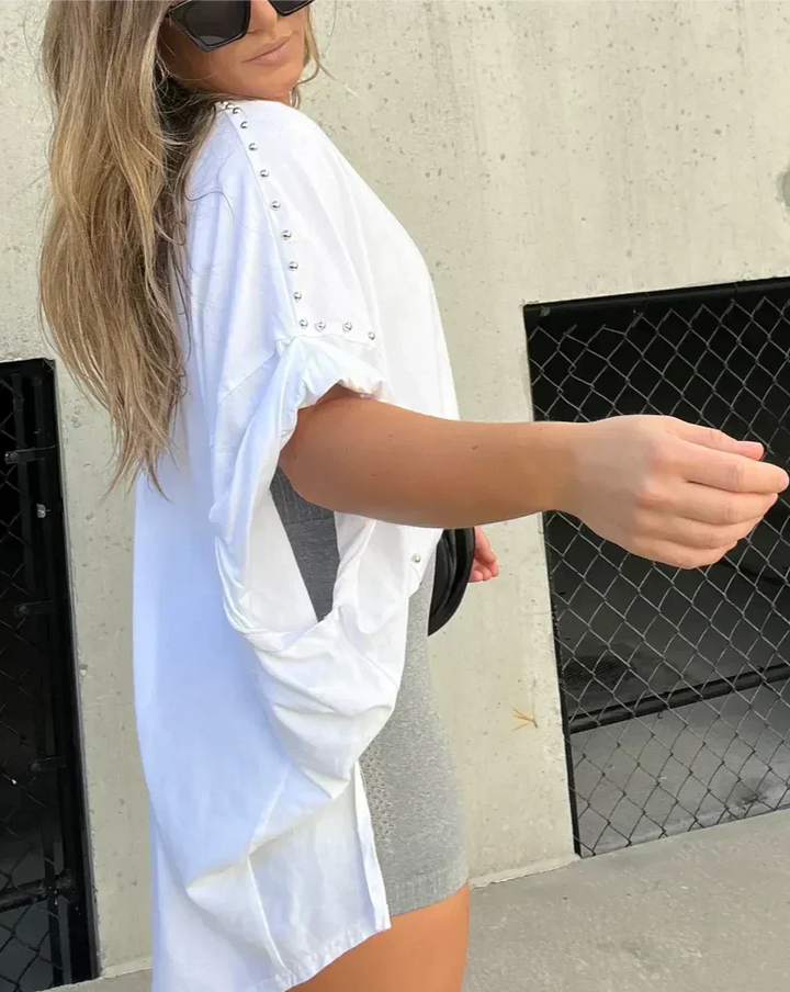 Drune | Oversized Nieten T-Shirt