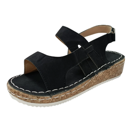 Drune | Bequeme Sandalen Mit Ergonomischem Fußbett Und Klettverschluss Für Damen