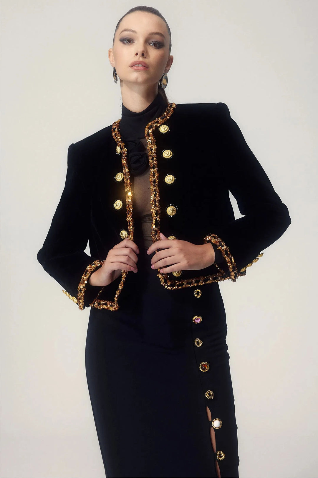 Drune - Elegante Jacke mit Knöpfen