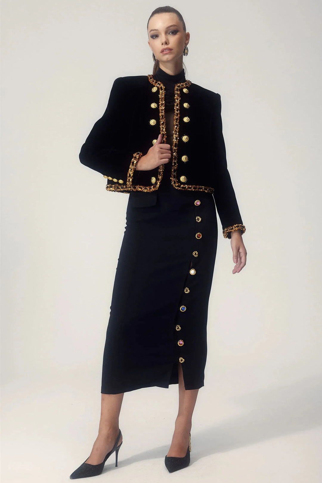 Drune - Elegante Jacke mit Knöpfen