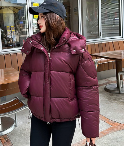 Damen Kuschelige Daunenjacke mit Kapuze und elegantem Schnitt Drune