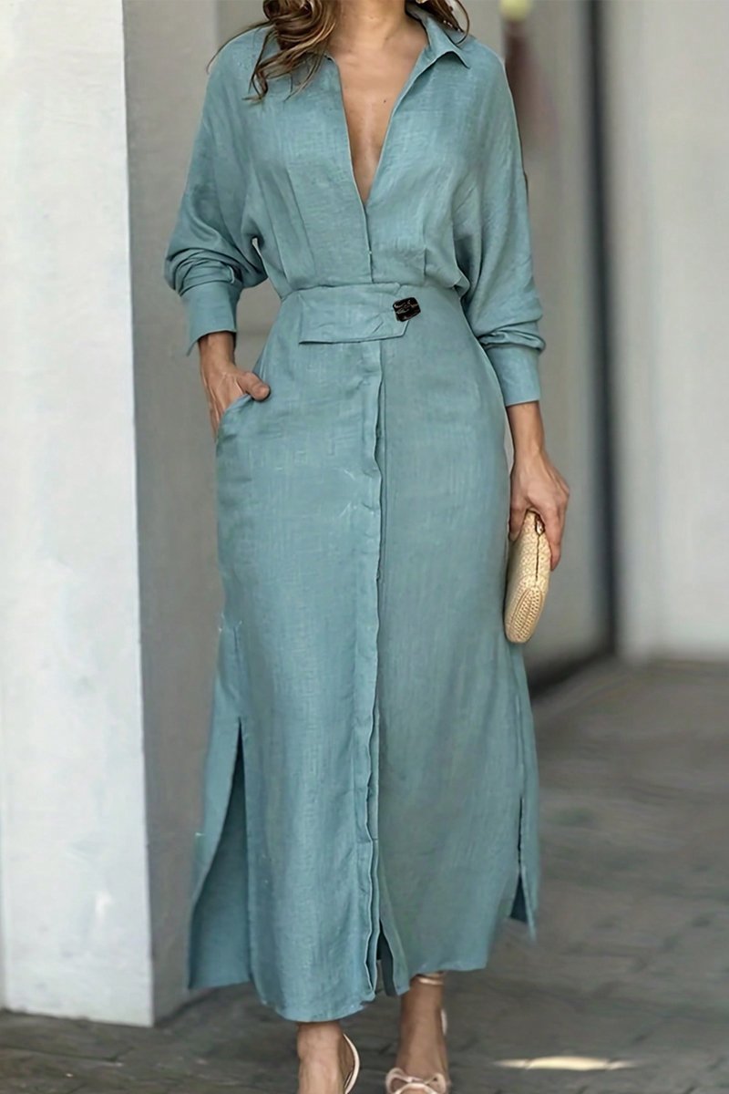 Drune | Leinenkleid in Maxilänge