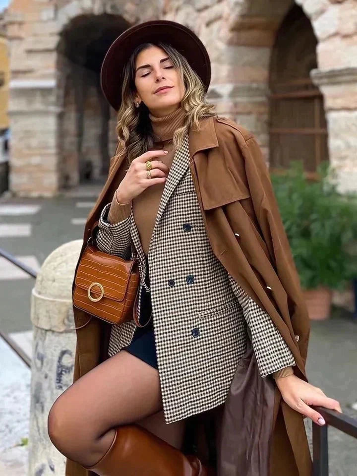 Drune | Vintage karierter Blazer