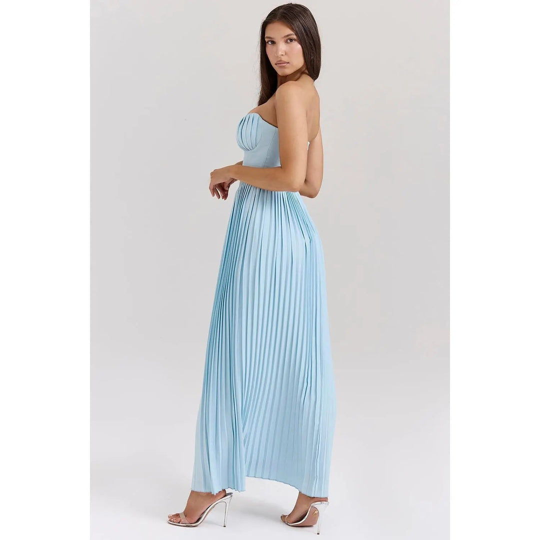 Drune | Luxuriöses Schulterfreies Maxikleid