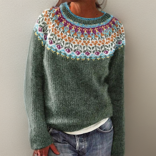 Drune | Süßer Pullover Im Weinlese Stil