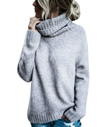Drune | Bequemer Oversized Grauer Cashmere Rollkragenpullover Ideal für den Winter