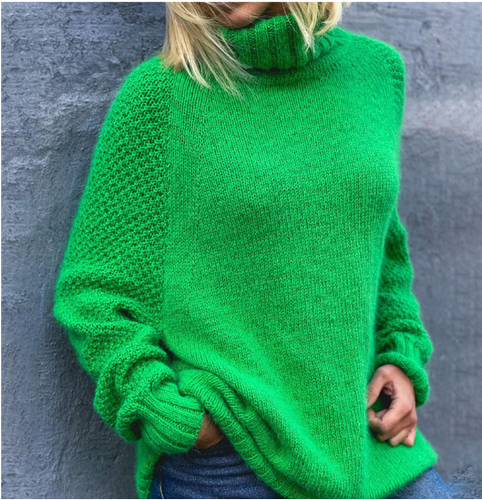 Drune | Übergroßer Rollkragenstrickpullover für Frauen