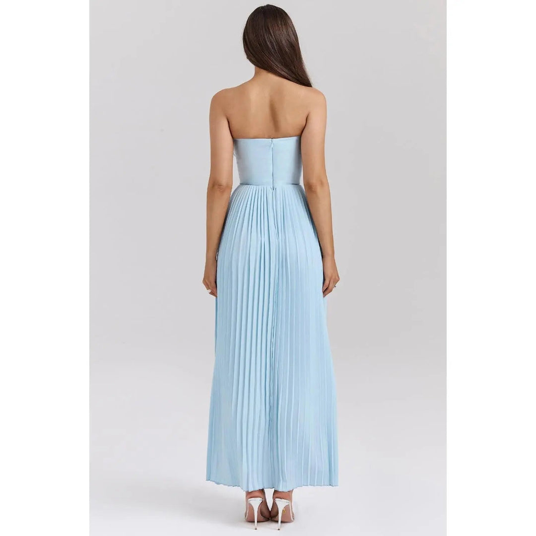Drune | Luxuriöses Schulterfreies Maxikleid