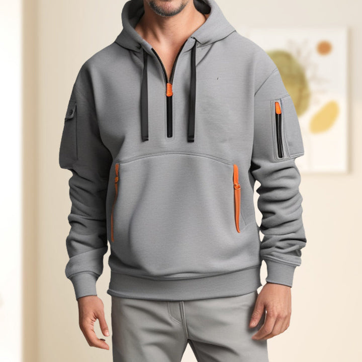 Drune | Herren Sweatshirt mit Kapuze und Taschen