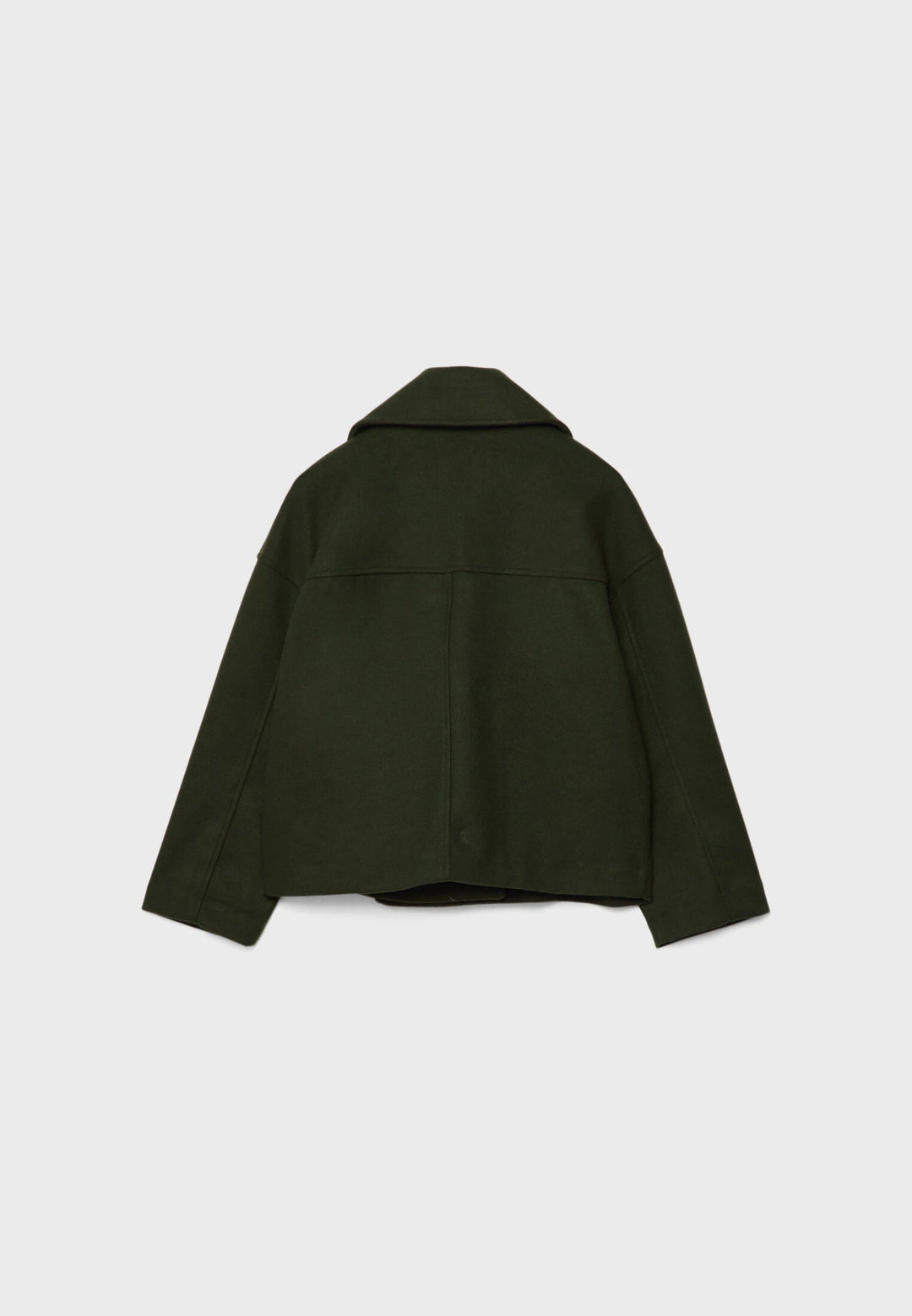 Drune | Kurze Wolljacke mit Doppelter Knopfreihe Wollmischung Stilvoll und Zeitlos
