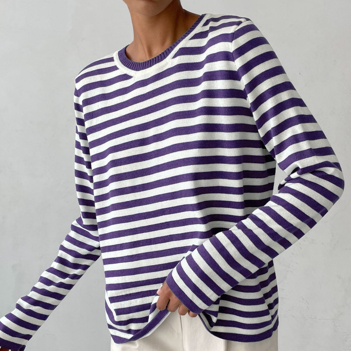 Drune | Elegantes Gestreiftes T-Shirt