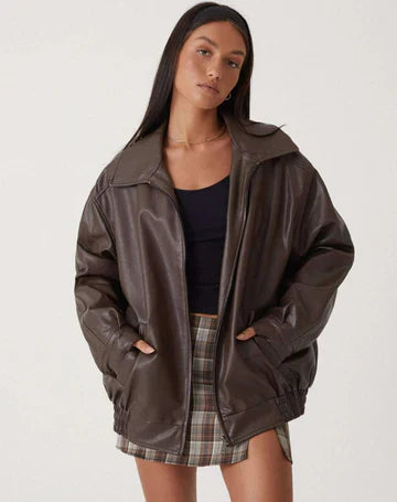 Drune | Oversized Lederjacke