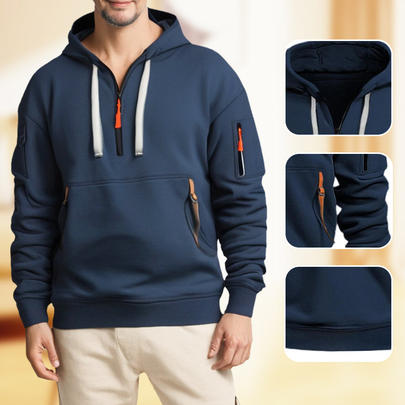 Drune | Herren Sweatshirt mit Kapuze und Taschen