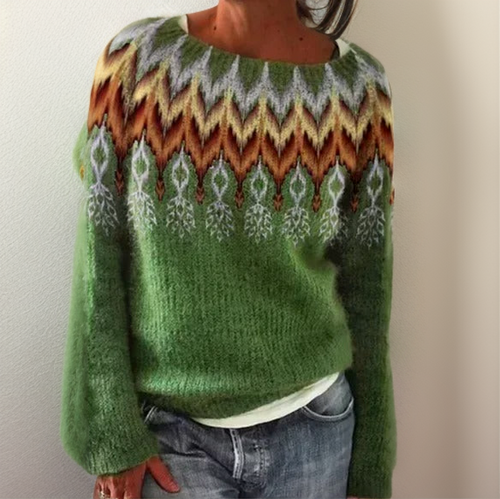 Drune | Stylischer und Bequemer Pullover mit Geometrischem Muster