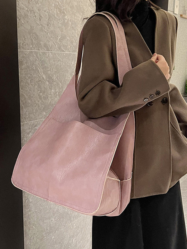 Drune | Einfach Große Tasche Weiches Leder Große Kapazität Ein Schulter Tragbare Tote Tasche