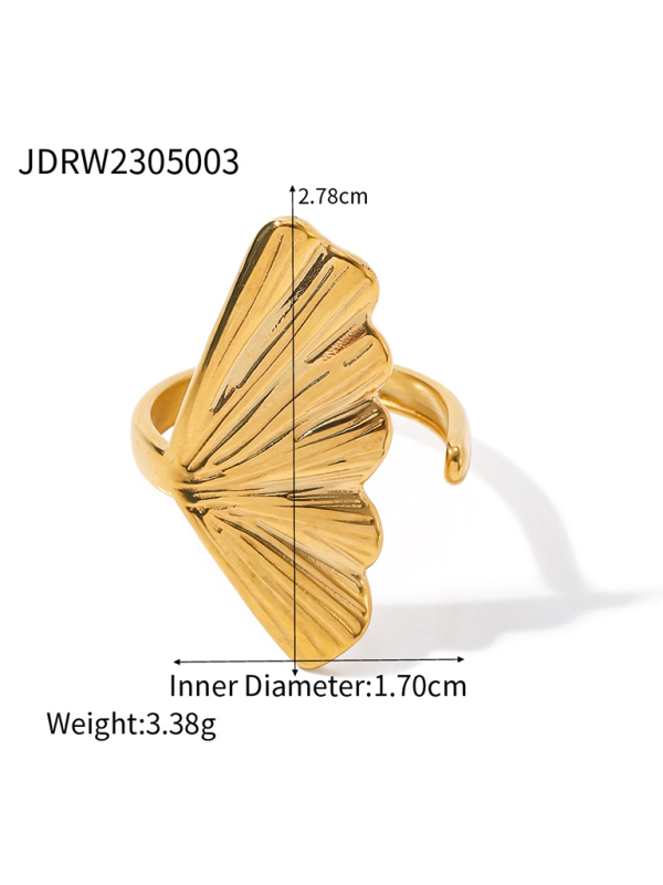 Drune | Neuer Strandstil Ozeanelement Muschel Seestern Ring