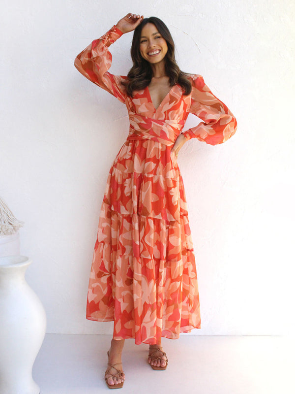 Drune | Strahlendes Langarm-Maxi-Kleid