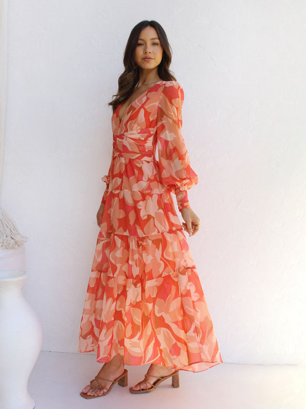 Drune | Strahlendes Langarm-Maxi-Kleid