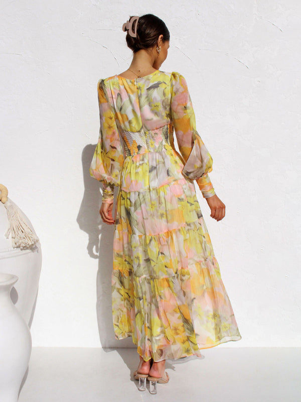 Drune | Strahlendes Langarm-Maxi-Kleid