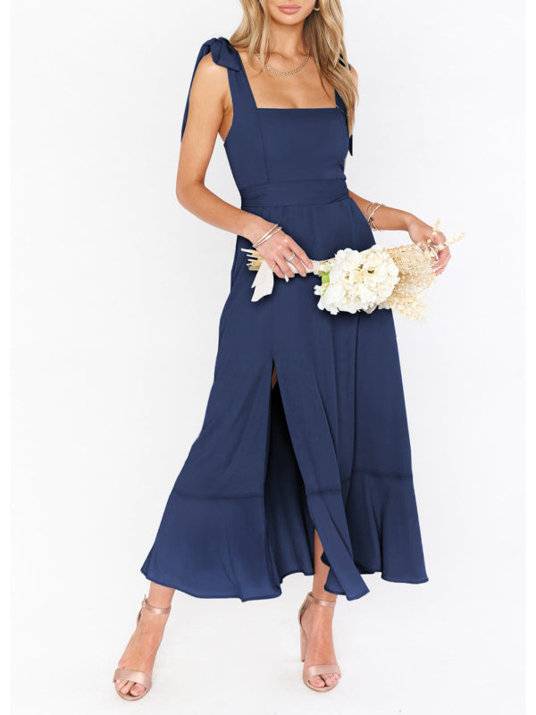 Drune | Damen Elegantes und Modisches Pendel Schlitz Französisches High-end Gefühl Kleid