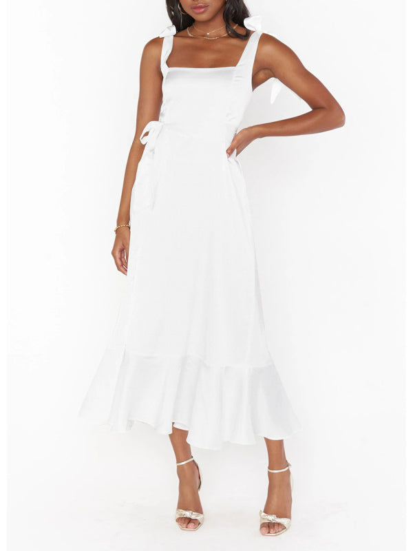 Drune | Damen Elegantes und Modisches Pendel Schlitz Französisches High-end Gefühl Kleid