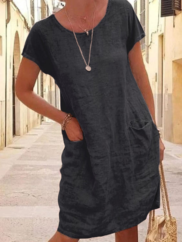 Drune | Leinenkleid mit Taschen