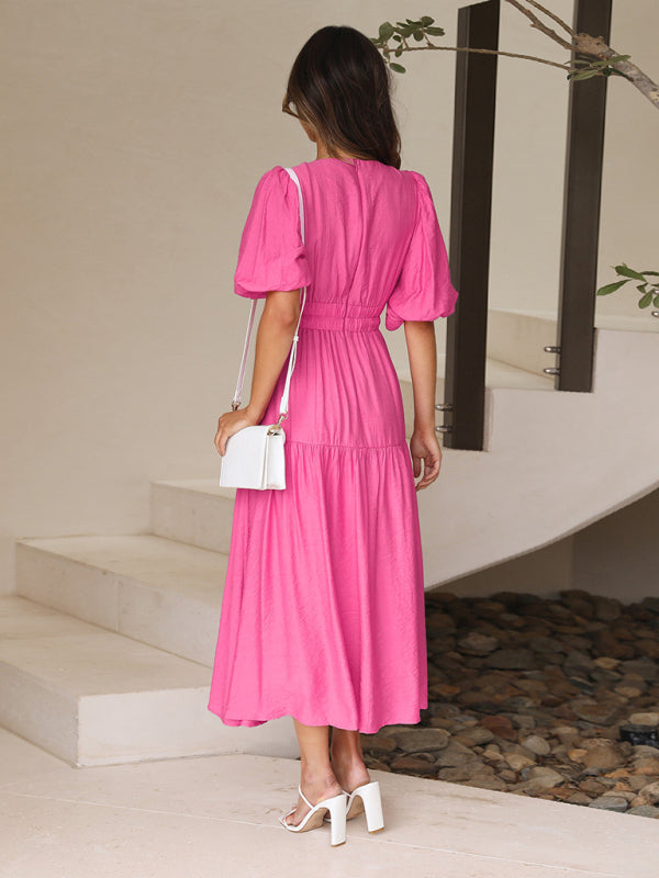 Drune | Maxikleid mit Puffärmeln