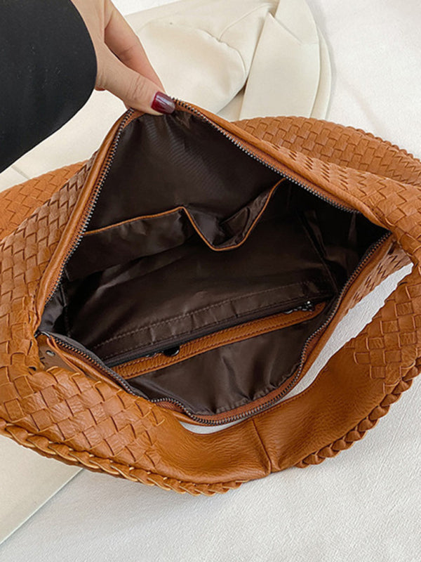 Drune | Französische Hochwertige Gewebte Tasche, Vielseitige Schulter Achseltasche, Nischenstruktur Tragbare Pendeltasche