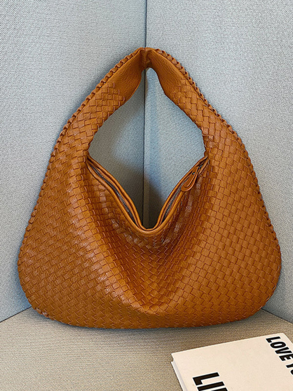 Drune | Französische Hochwertige Gewebte Tasche, Vielseitige Schulter Achseltasche, Nischenstruktur Tragbare Pendeltasche