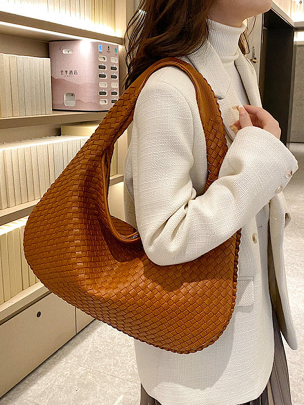 Drune | Französische Hochwertige Gewebte Tasche, Vielseitige Schulter Achseltasche, Nischenstruktur Tragbare Pendeltasche