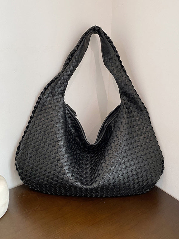 Drune | Französische Hochwertige Gewebte Tasche, Vielseitige Schulter Achseltasche, Nischenstruktur Tragbare Pendeltasche