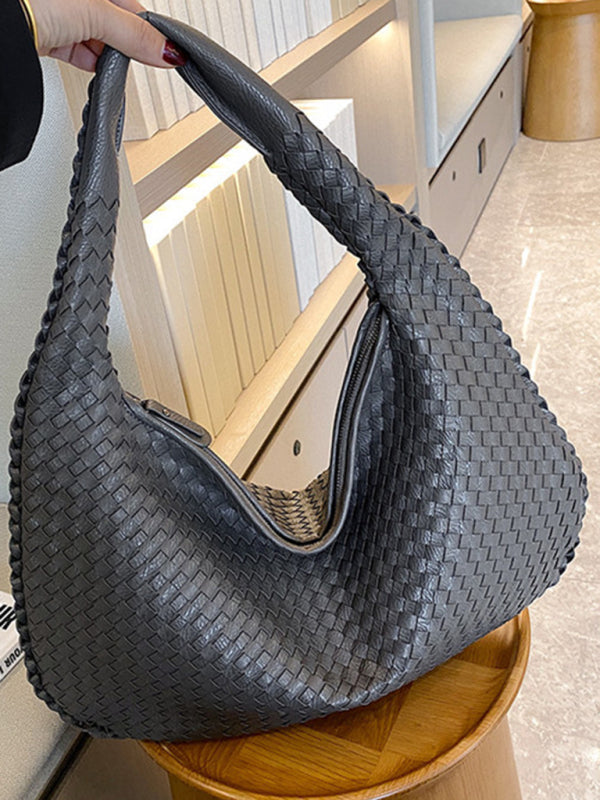 Drune | Französische Hochwertige Gewebte Tasche, Vielseitige Schulter Achseltasche, Nischenstruktur Tragbare Pendeltasche