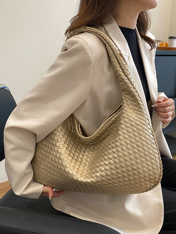 Drune | Französische Hochwertige Gewebte Tasche, Vielseitige Schulter Achseltasche, Nischenstruktur Tragbare Pendeltasche