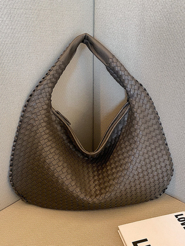 Drune | Französische Hochwertige Gewebte Tasche, Vielseitige Schulter Achseltasche, Nischenstruktur Tragbare Pendeltasche