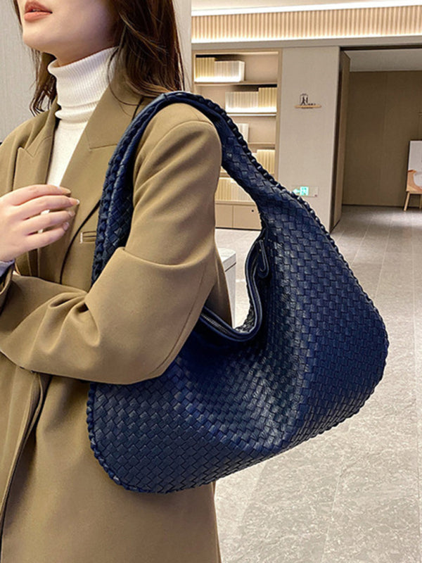 Drune | Französische Hochwertige Gewebte Tasche, Vielseitige Schulter Achseltasche, Nischenstruktur Tragbare Pendeltasche