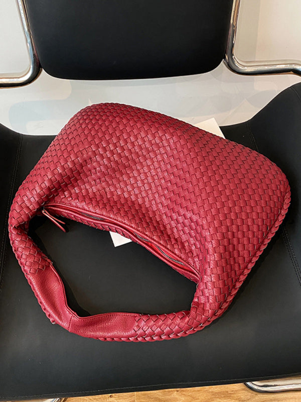 Drune | Französische Hochwertige Gewebte Tasche, Vielseitige Schulter Achseltasche, Nischenstruktur Tragbare Pendeltasche
