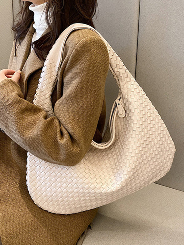 Drune | Französische Hochwertige Gewebte Tasche, Vielseitige Schulter Achseltasche, Nischenstruktur Tragbare Pendeltasche