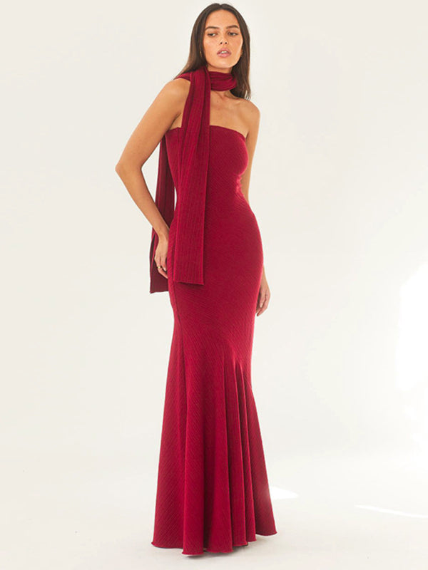 Drune | Wickelsaum Schal Kleid
