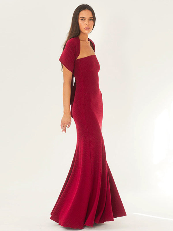 Drune | Wickelsaum Schal Kleid