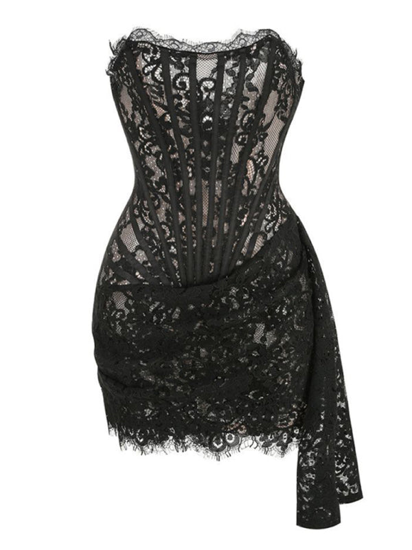 Drune | Elegance Spitze Korsett Minikleid