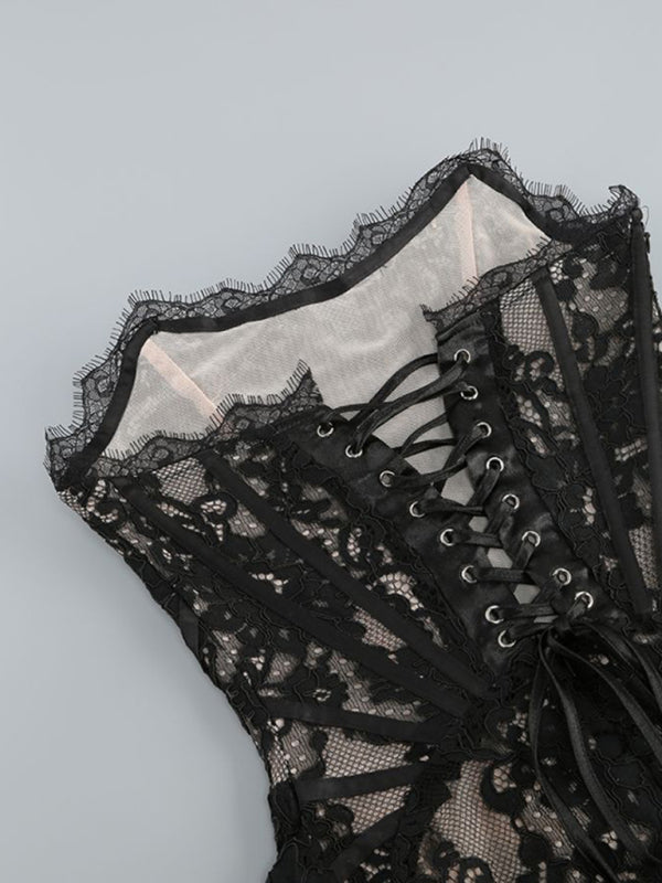 Drune | Elegance Spitze Korsett Minikleid