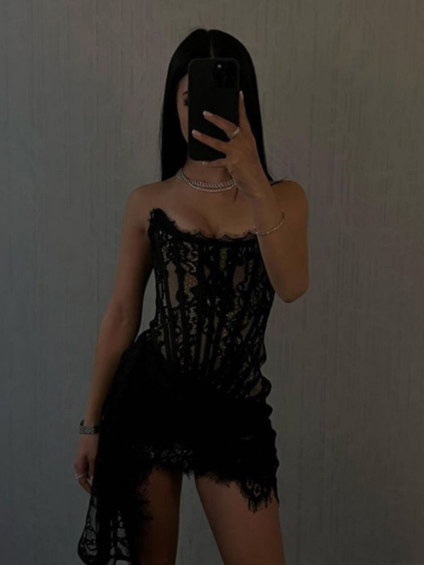 Drune | Elegance Spitze Korsett Minikleid