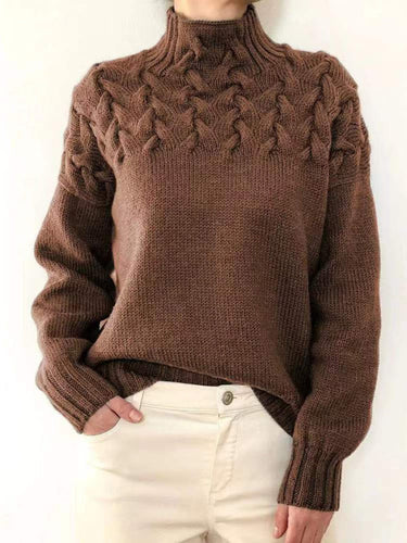 Drune | Unifarbener Strick Cashmere Rollkragenpullover Ideal für den Winter
