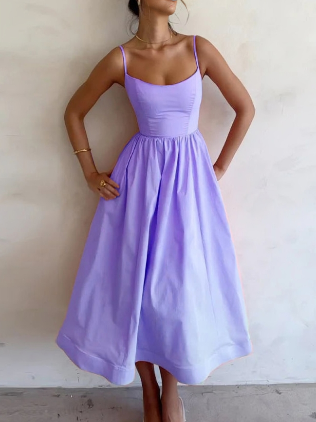 Drune | Fließendes Maxikleid mit Spaghettiträgern