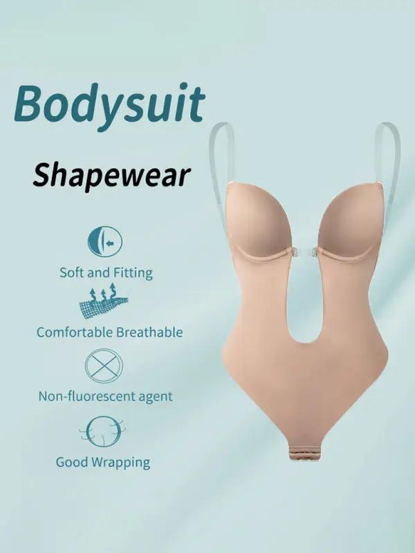 Drune | Rückenfrei Tiefe V Rückenfreier Plunge Formende Bodysuit Bodysuit