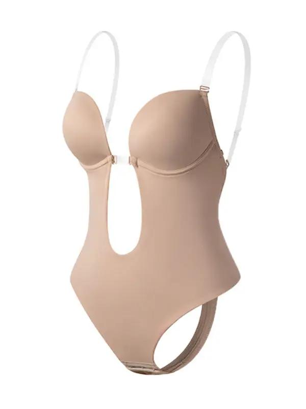 Drune | Rückenfrei Tiefe V Rückenfreier Plunge Formende Bodysuit Bodysuit