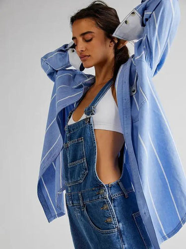 Drune | Neuer Stil Jumpsuit lässig lose Denim Latzhosen
