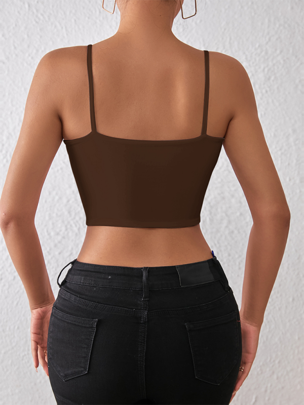 Drune | Frühling und Sommer sexy bauchfreies Spaghetti-Top